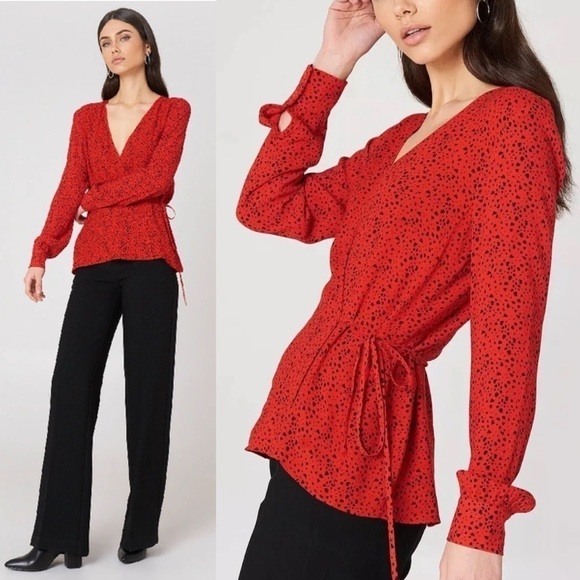 Just Female Ellen Satori Wrap Blouse Anthropologie - Picture 3 of 12